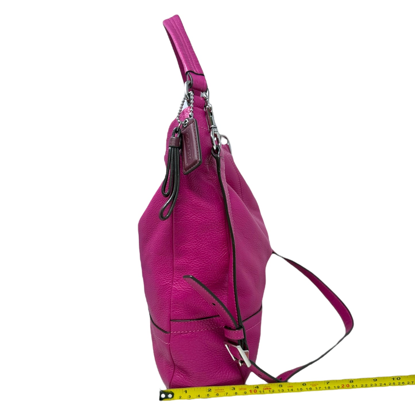 Park Pebbled Leather Hobo Designer By Coach, Size: Large