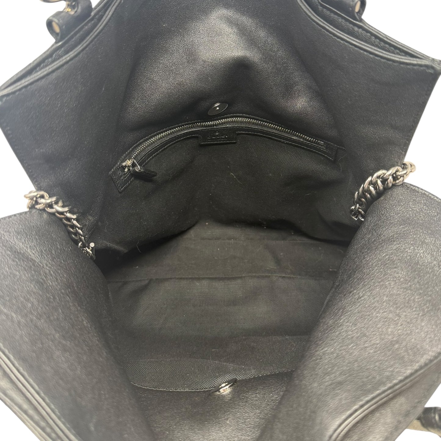 Blondie GG Leather Tote Handbag Luxury Designer By Gucci, Size: Large