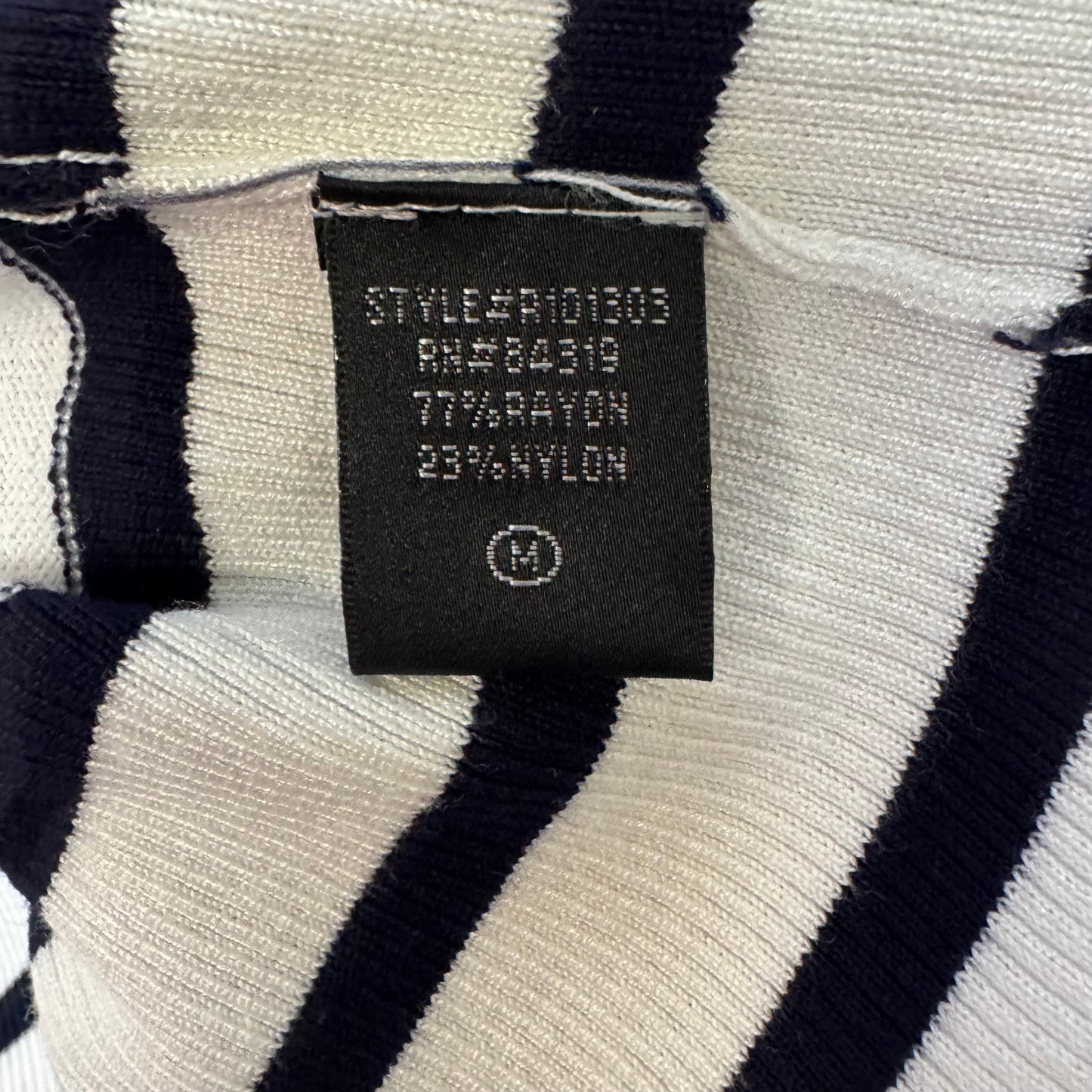 Sweater Cardigan Designer By Neiman Marcus In Striped Pattern, Size: M