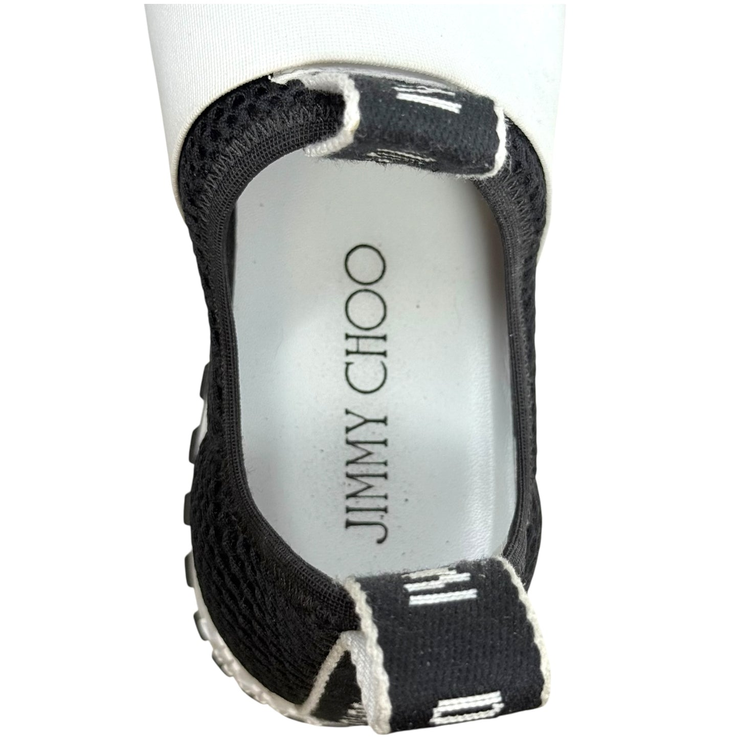 Oakland Suede Trainers Luxury Designer By Jimmy Choo In Black & White, Size: US 8/EU 38.5