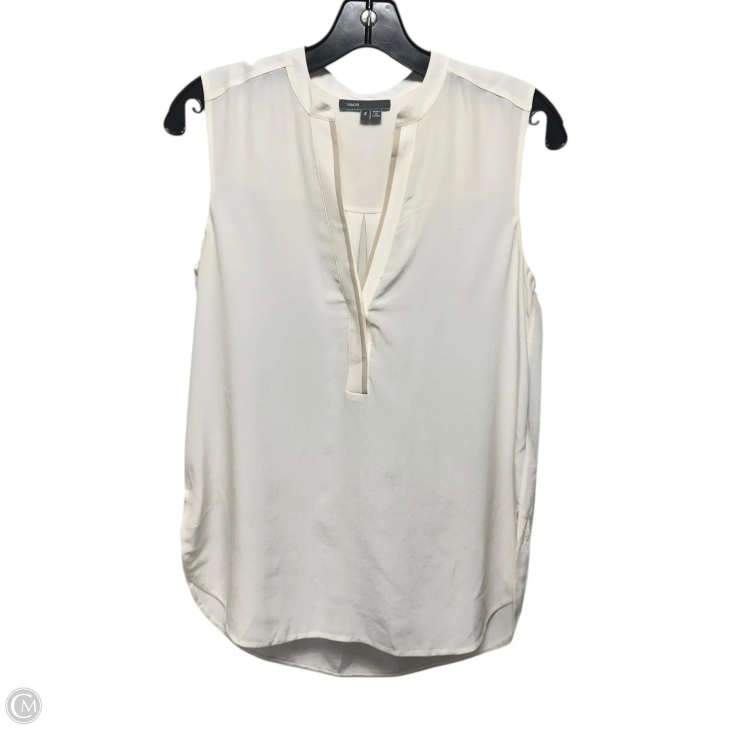 Silk Top Sleeveless By Vince In Cream, Size: 2