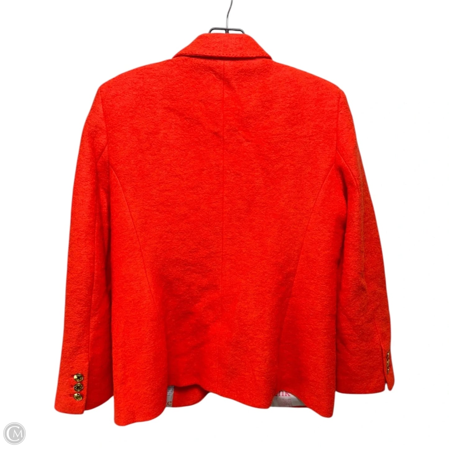 Wool Blend Blazer By Vilagallo In Orange, Size: 8