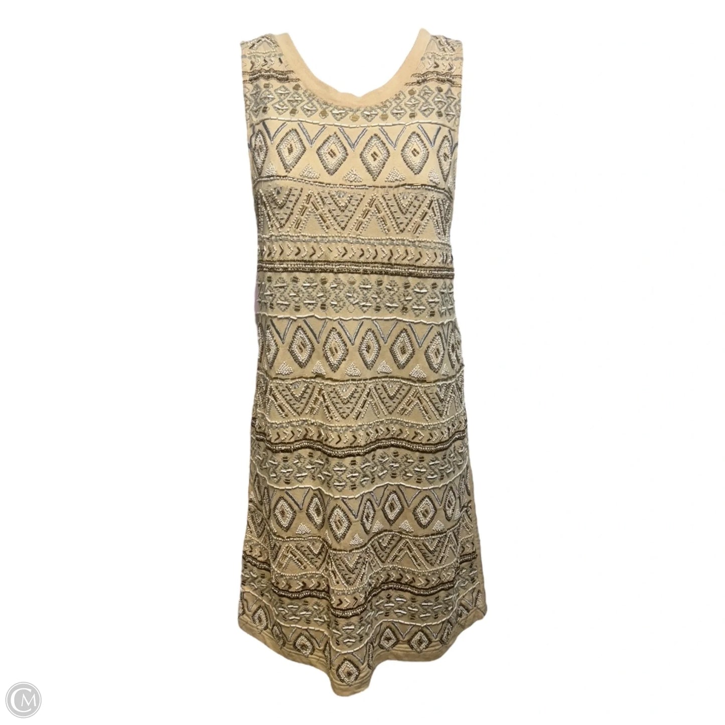 Beaded Scoop Back Dress Party Short By Free People In Gold, Size: S