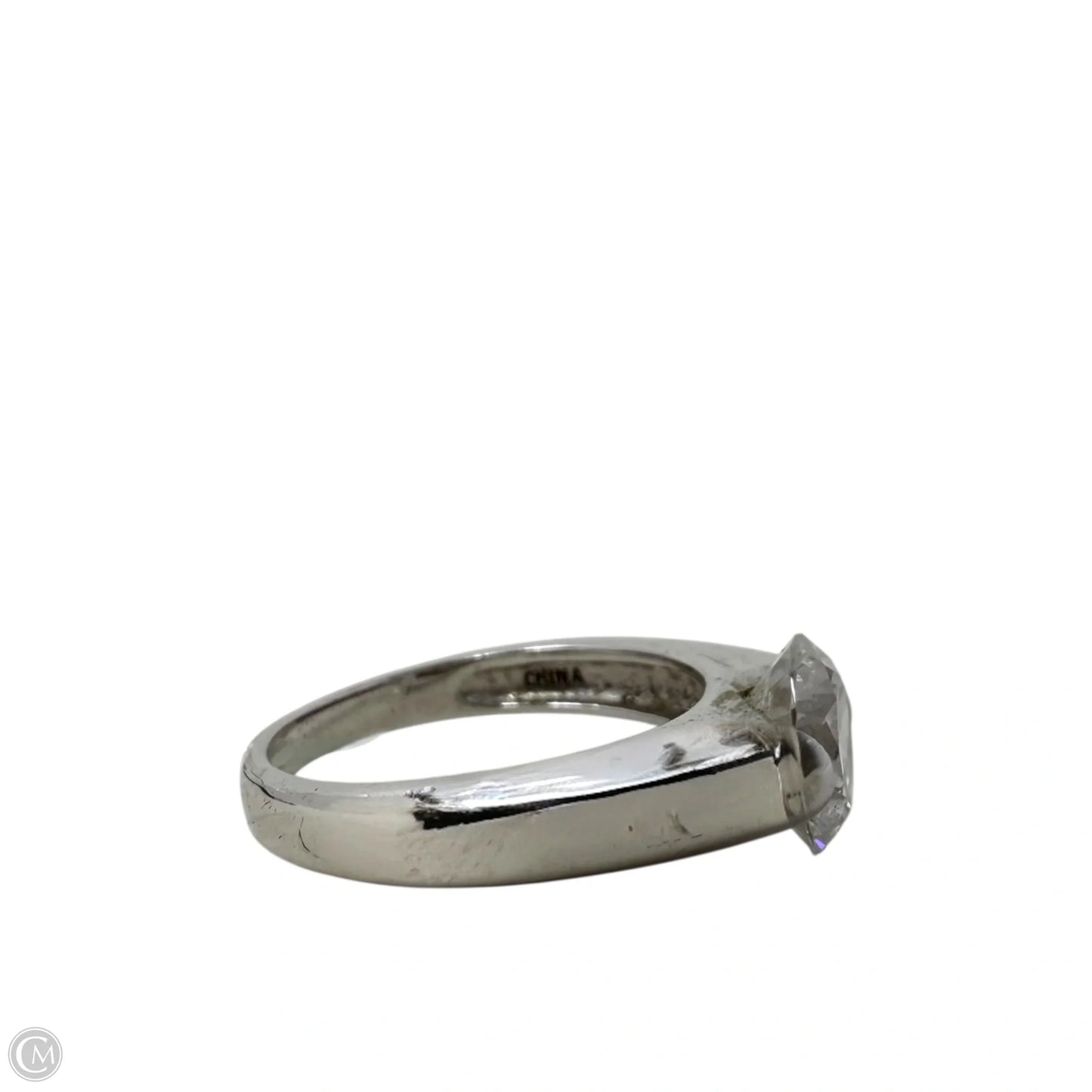 Sterling Siver CZ Solitaire Ring, Size: 7