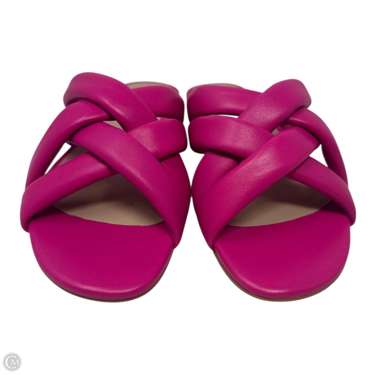 Crossover Slide Sandals Designer By Stuart Weitzman In Pink, Size: 7