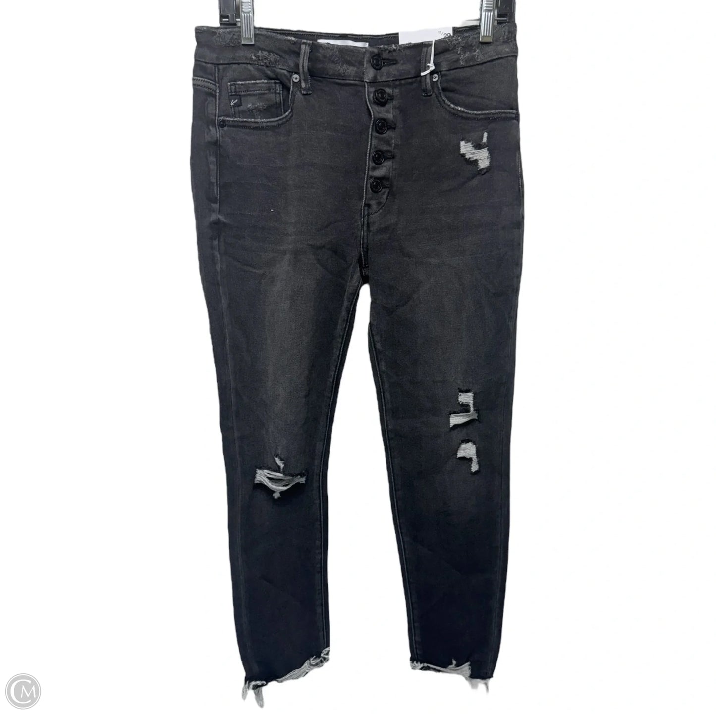 High Rise Skinny Ankle Jeans By Kancan In Grey, Size: 11/29