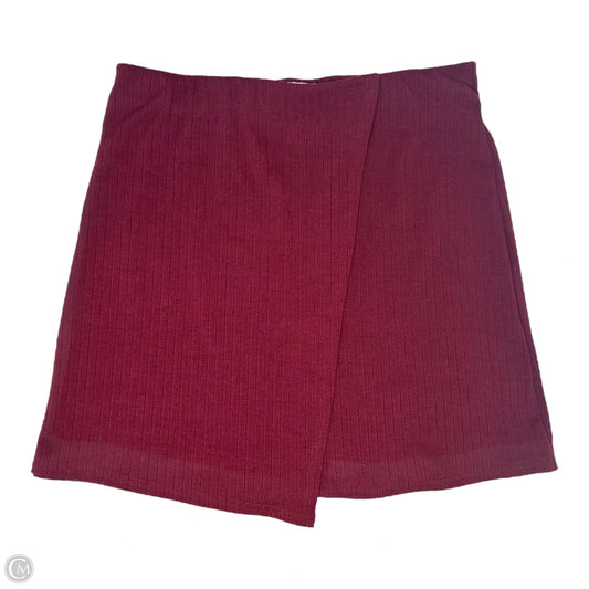 Skirt Mini & Short By Sadie & Sage In Maroon, Size: L