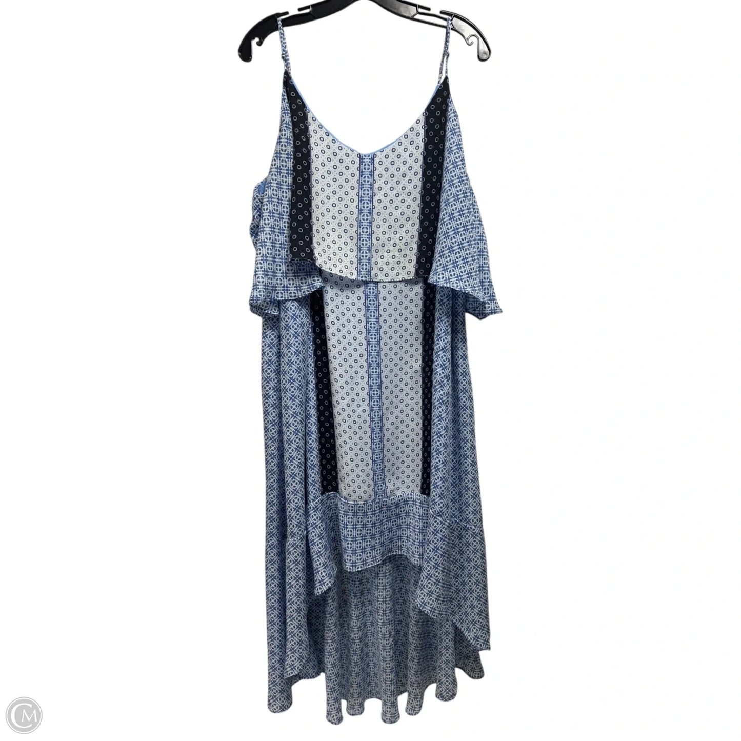 Dress Casual Maxi By Kaari Blue In Floral Print, Size: Xl