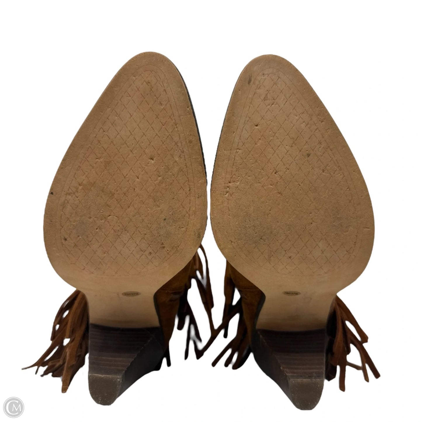 Jewels Suede Fringe Ankle Boots By Jessica Simpson In Brown, Size: 7