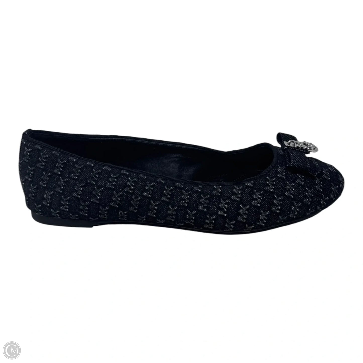 Denim Embossed Shoes Flats By Michael By Michael Kors In Black, Size: 9.5