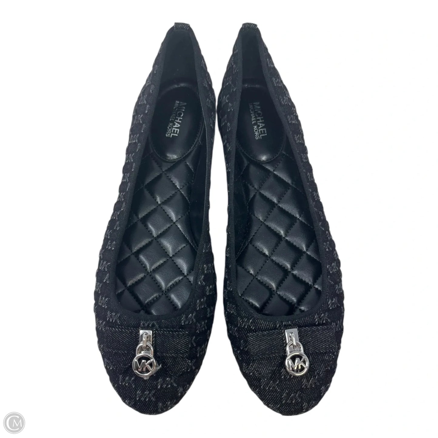 Denim Embossed Shoes Flats By Michael By Michael Kors In Black, Size: 9.5