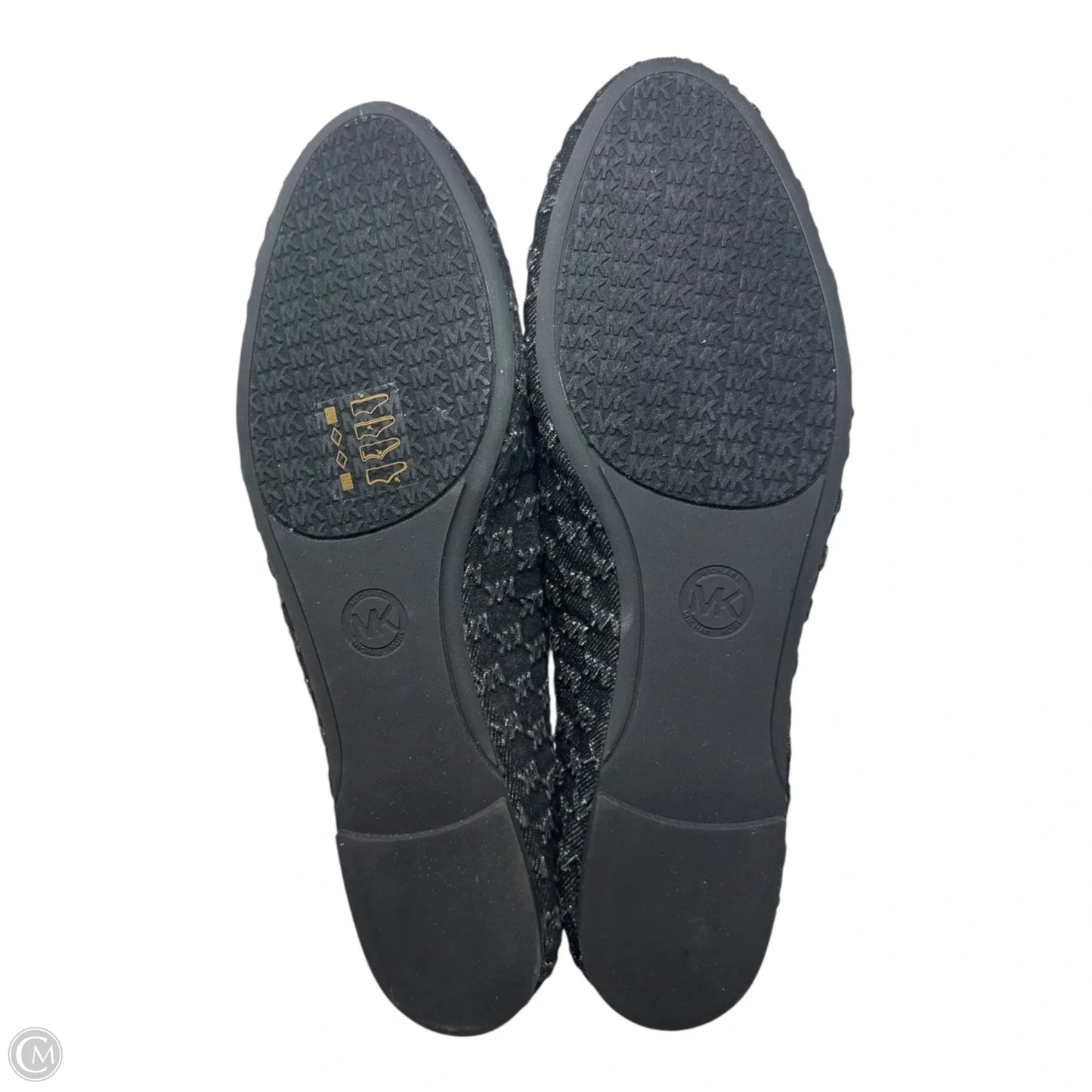 Denim Embossed Shoes Flats By Michael By Michael Kors In Black, Size: 9.5