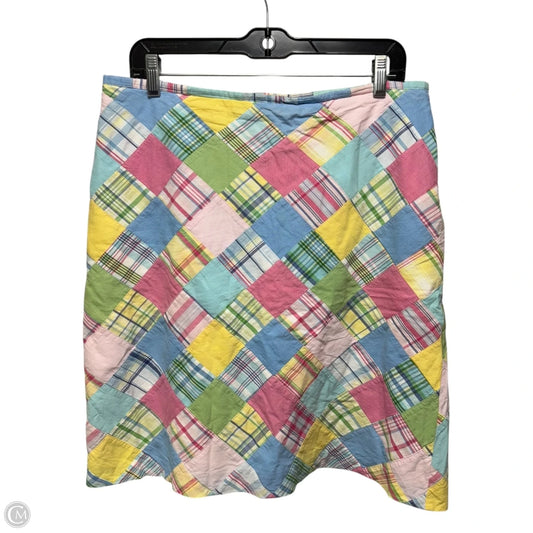 Patchwork Skirt Midi By Brooks Brothers In Multi-colored, Size: 10