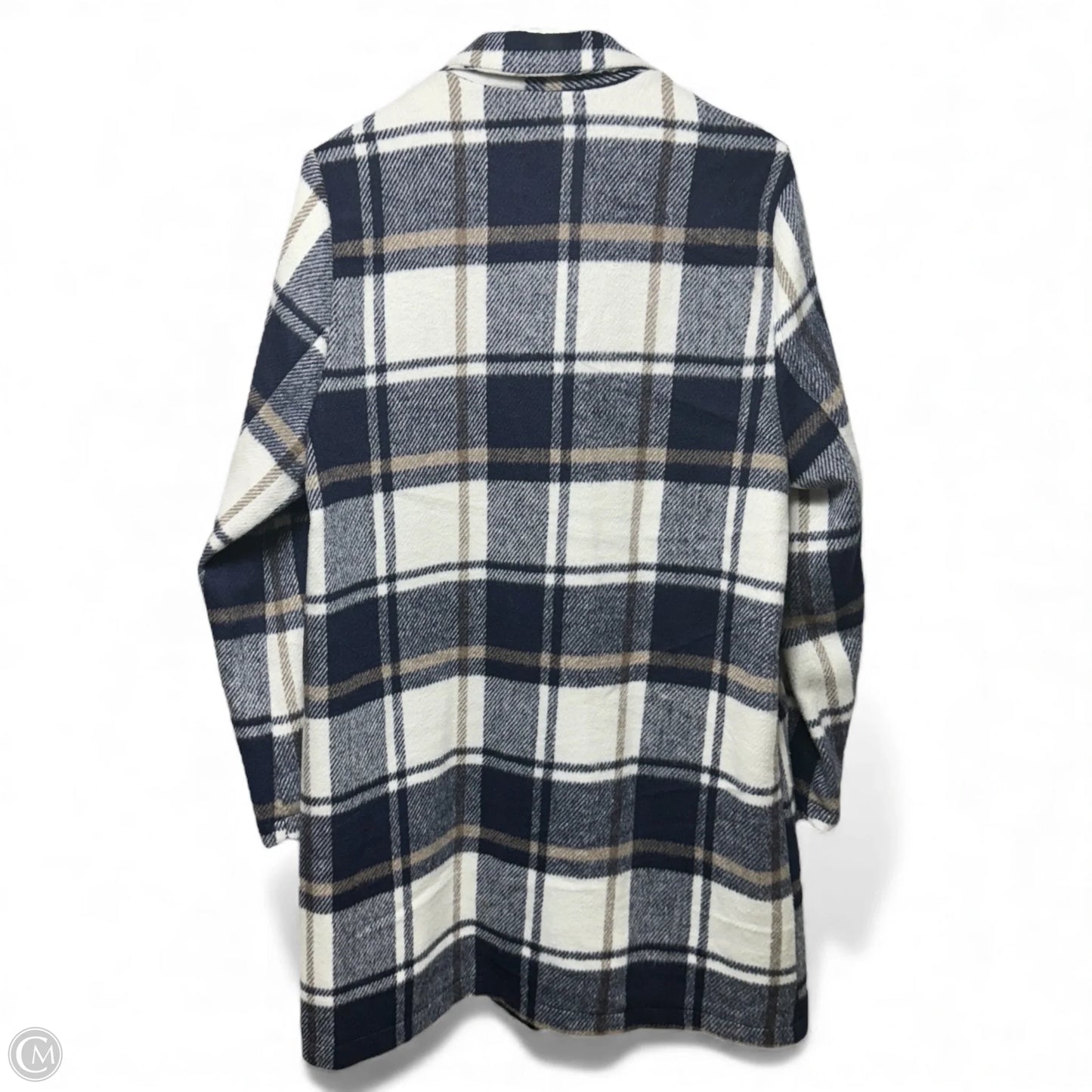 Coat Peacoat By Melloday In Plaid Pattern, Size: Xl