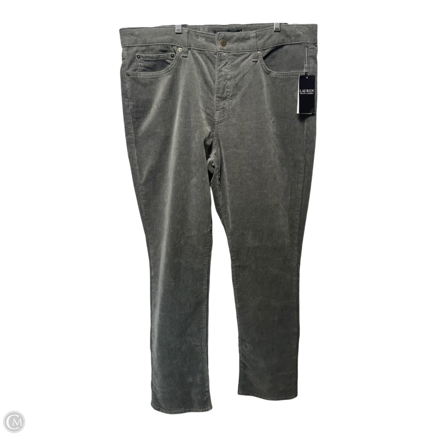 Pants Corduroy By Lauren By Ralph Lauren In Grey, Size: 16