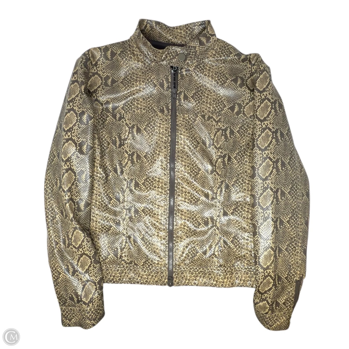 Jacket Faux Leather By Fuda In Snakeskin Print, Size: L