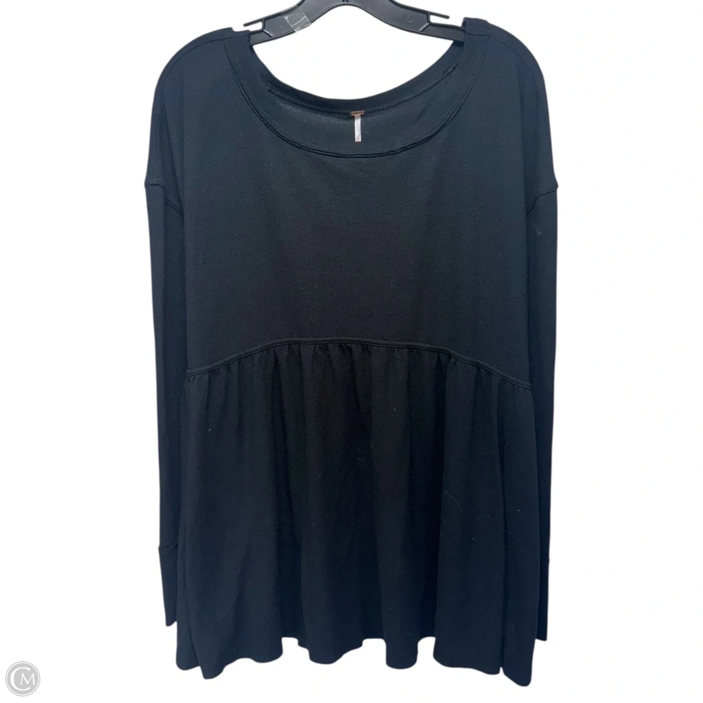 Tunic Long Sleeve By Free People In Black, Size: M