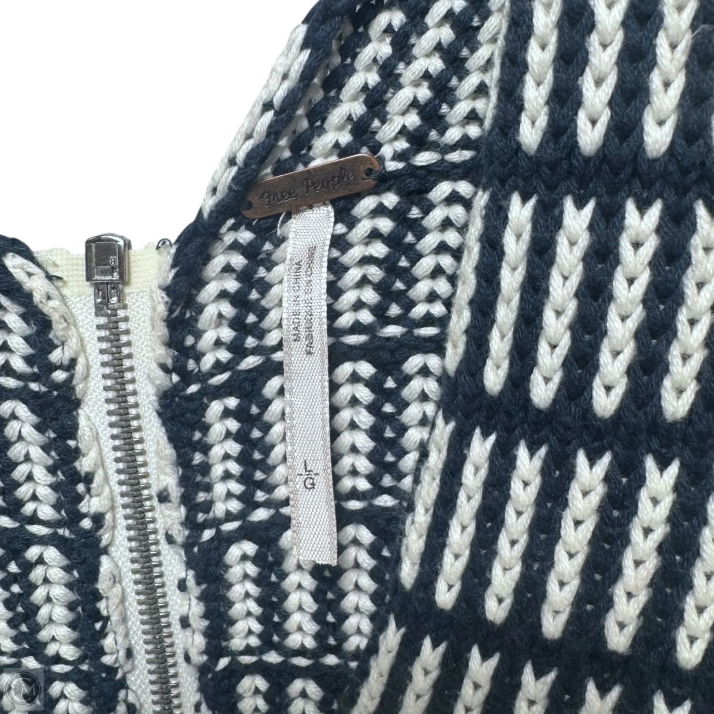 Sweater By Free People In Blue & White, Size: L