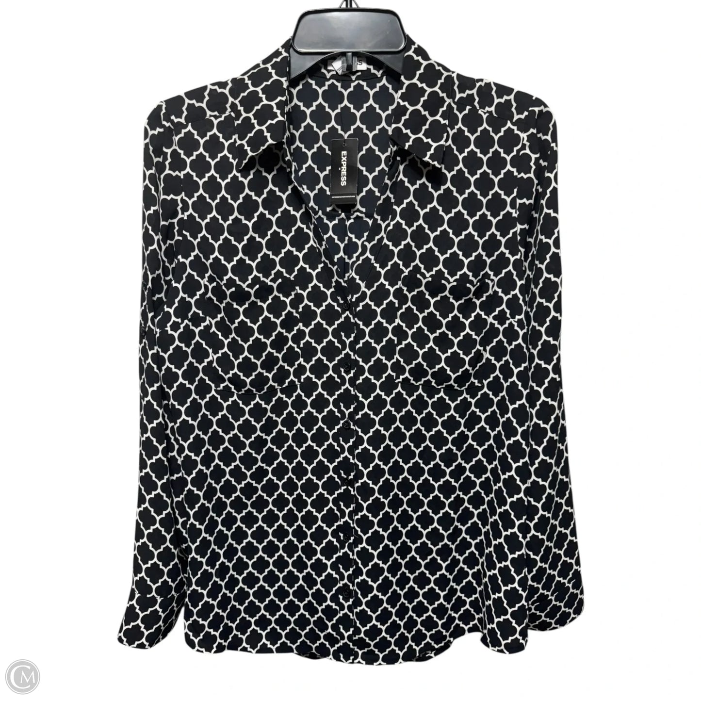 Top Long Sleeve By Express In Black, Size: L