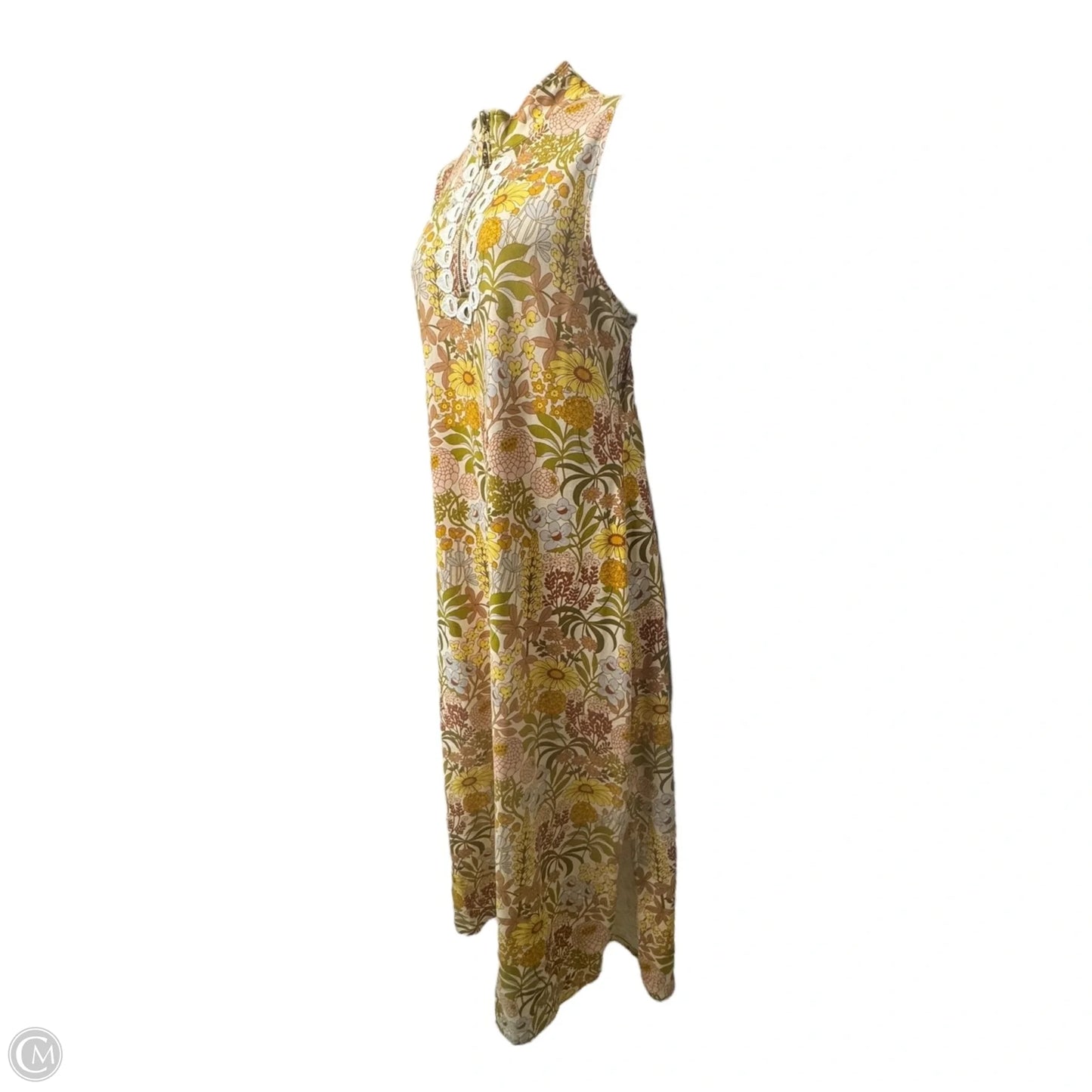 Serena Half Zip Midi Dress By Spartina In Yellow, Size: XL