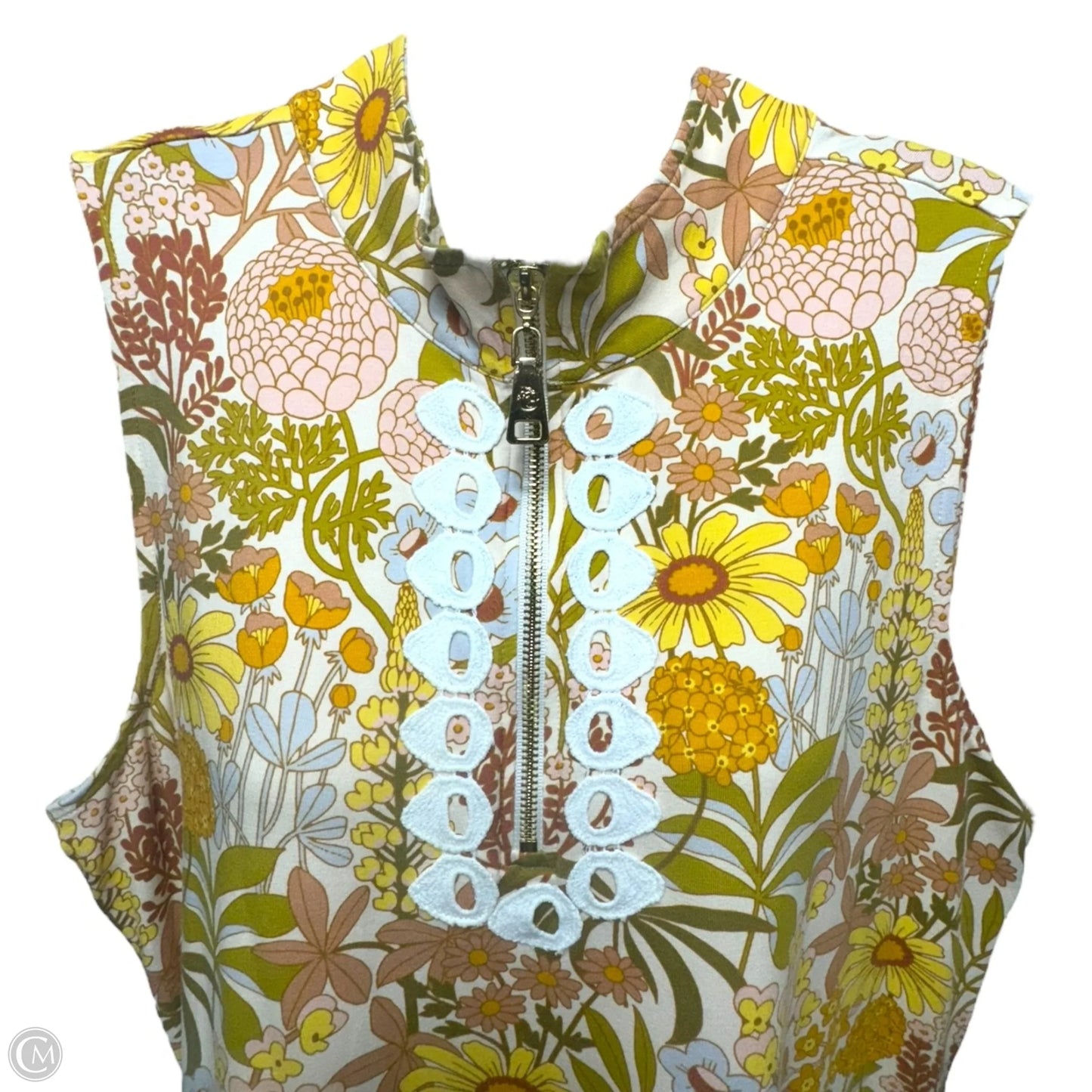 Serena Half Zip Midi Dress By Spartina In Yellow, Size: XL