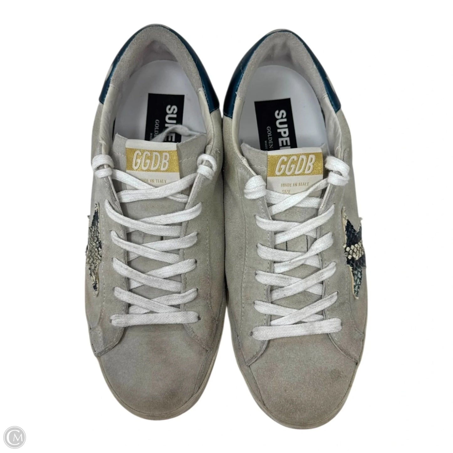 Superstar Private Edition Snakeskin Sneakers Shoes Luxury Designer By Golden Goose In White, Size: 7.5 (IT 38)