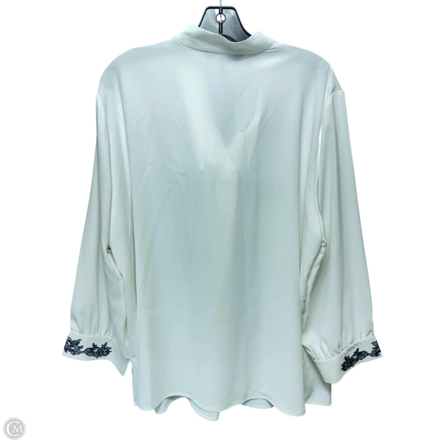 Top Long Sleeve By Ming Wang In White, Size: Xl