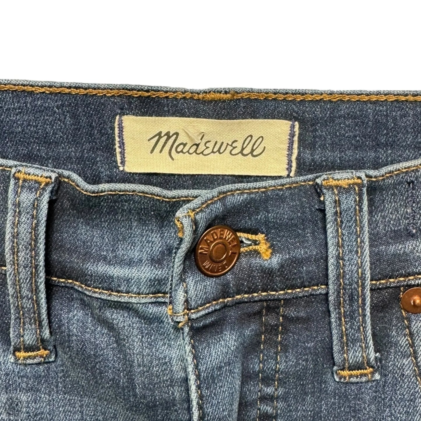 High Rise Skinny Jeans By Madewell In Blue Denim, Size: 4