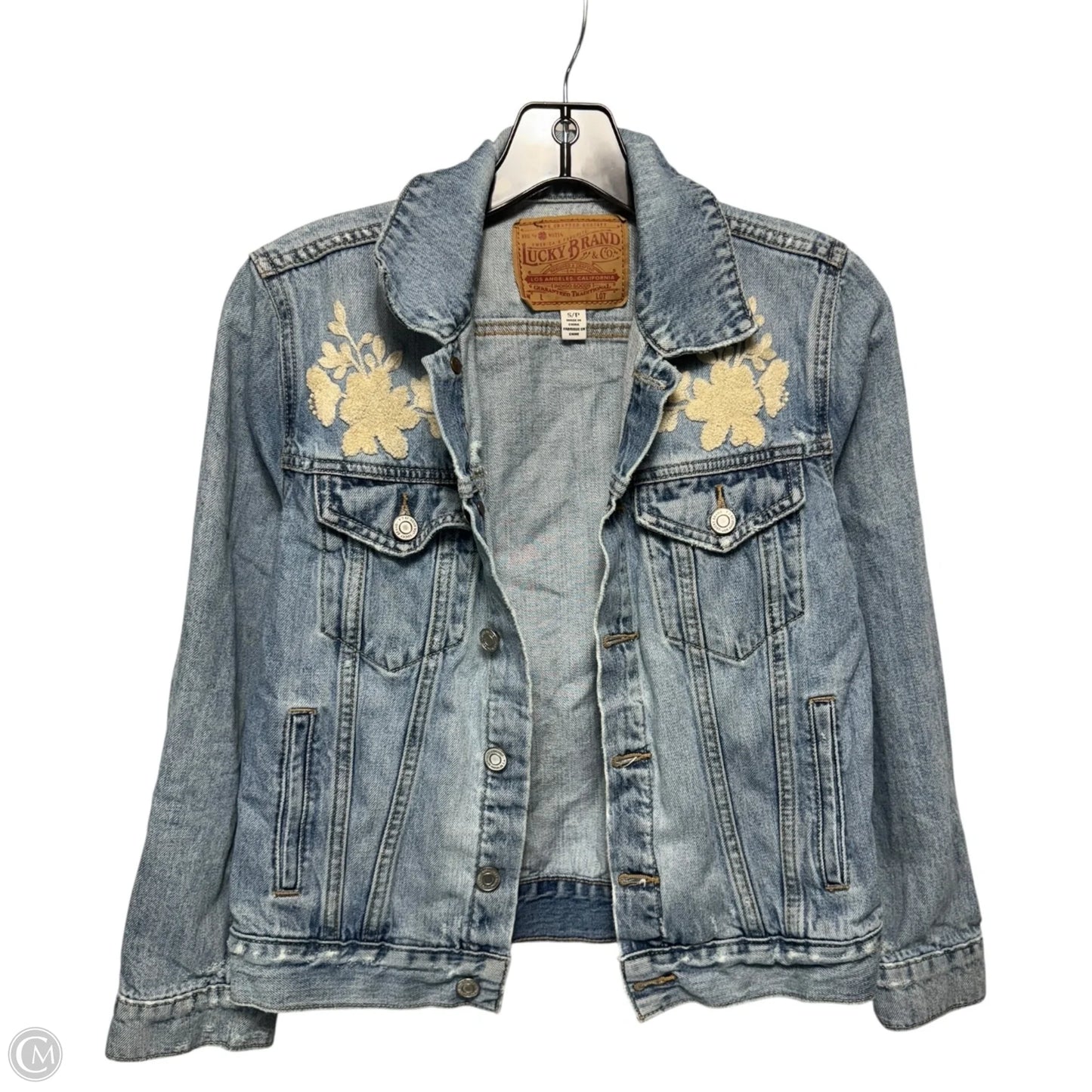 Jacket Denim By Lucky Brand In Blue, Size: S