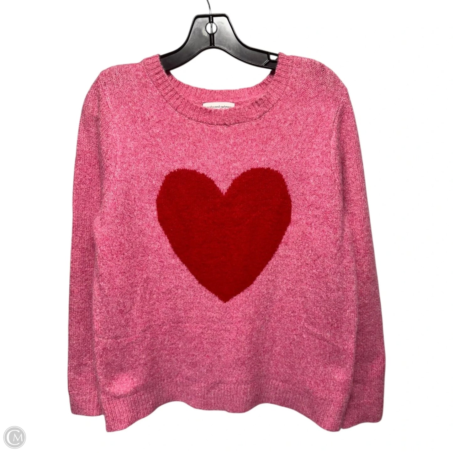 Heart Sweater By Cupcakes And Cashmere In Pink, Size: M