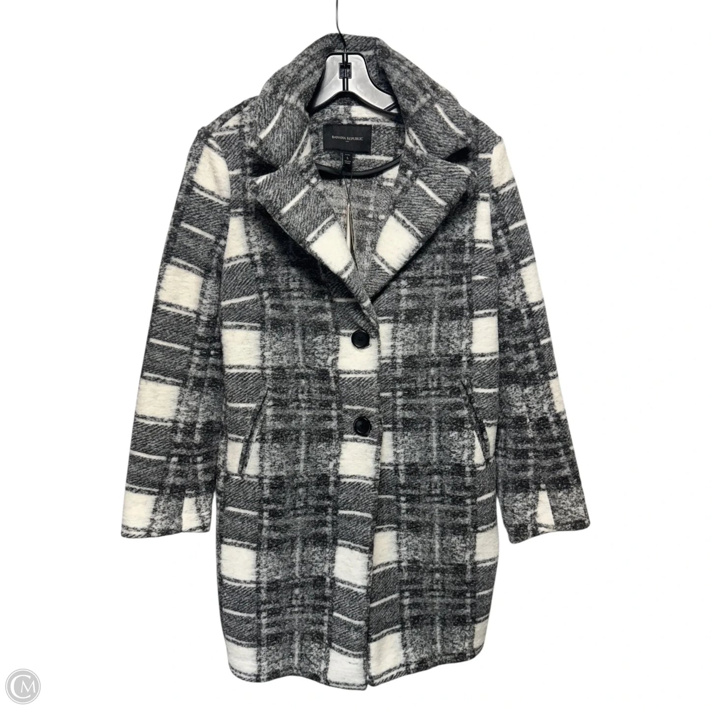 Coat By Banana Republic In Plaid Pattern, Size: M