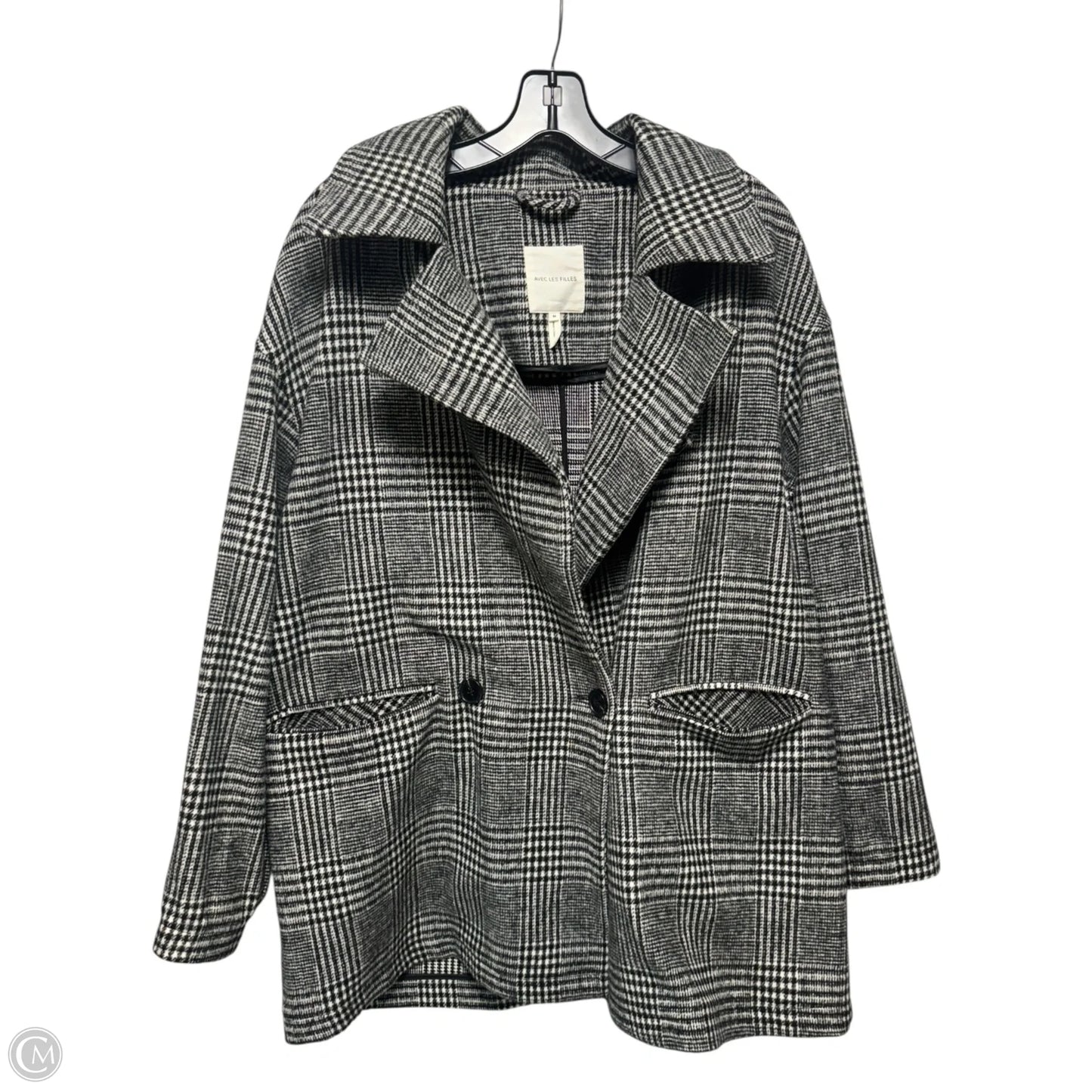 Coat By Avec Les Filles In Checkered Pattern, Size: M