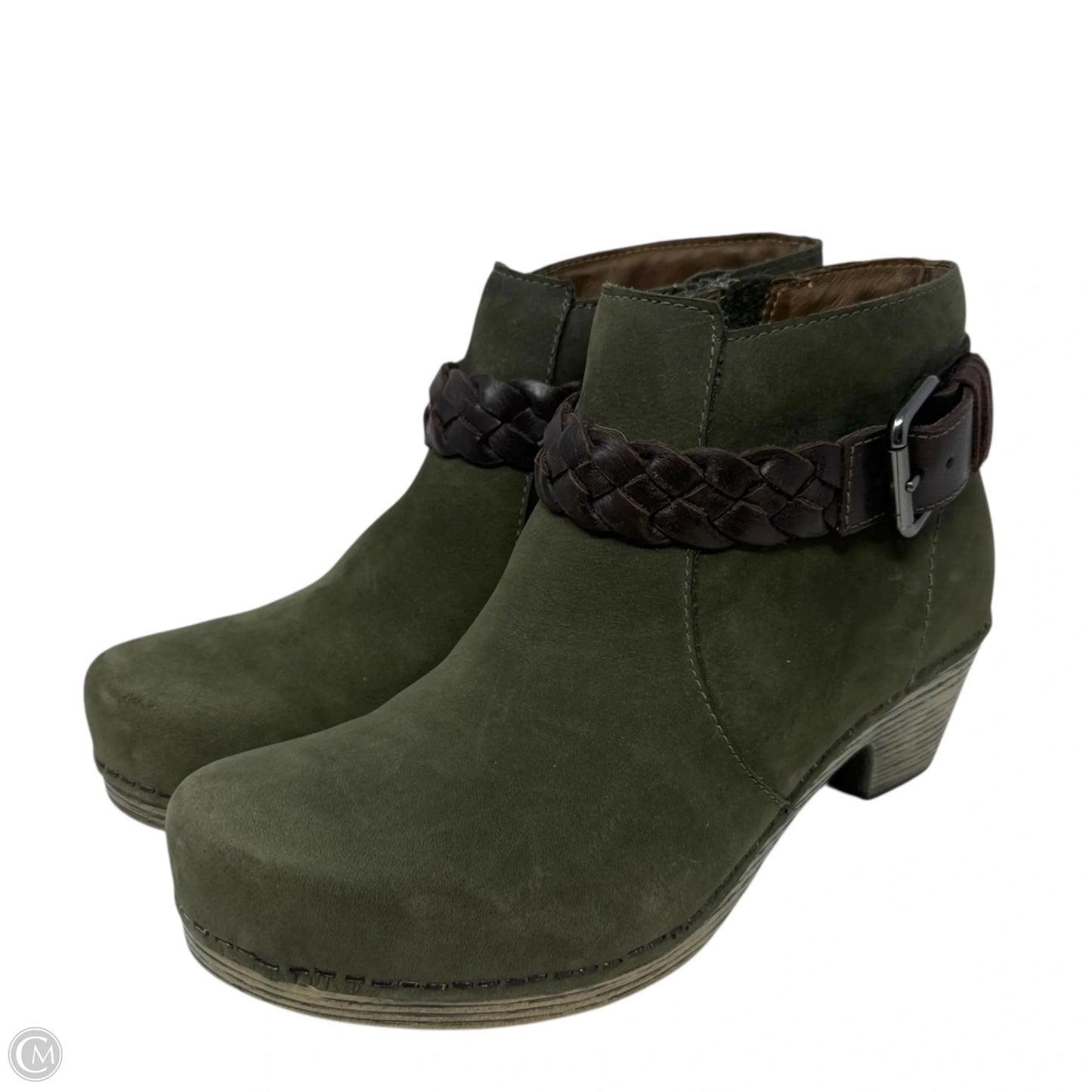 Michelle Nubuck Ankle Bootie By Dansko In Green, Size: 7.5