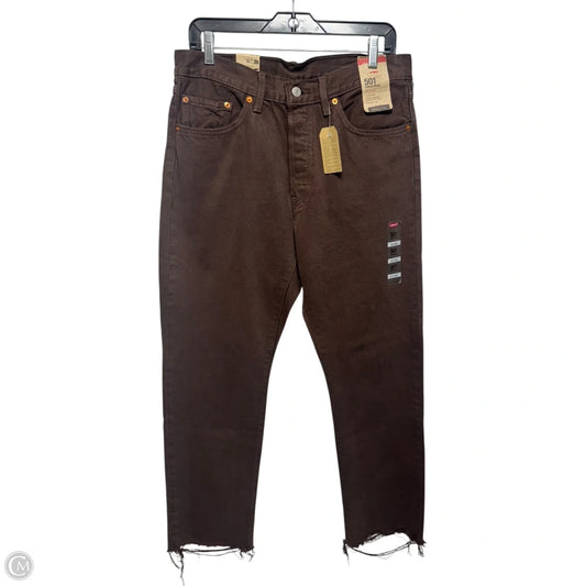 Jeans Cropped By Levis In Brown, Size: 12
