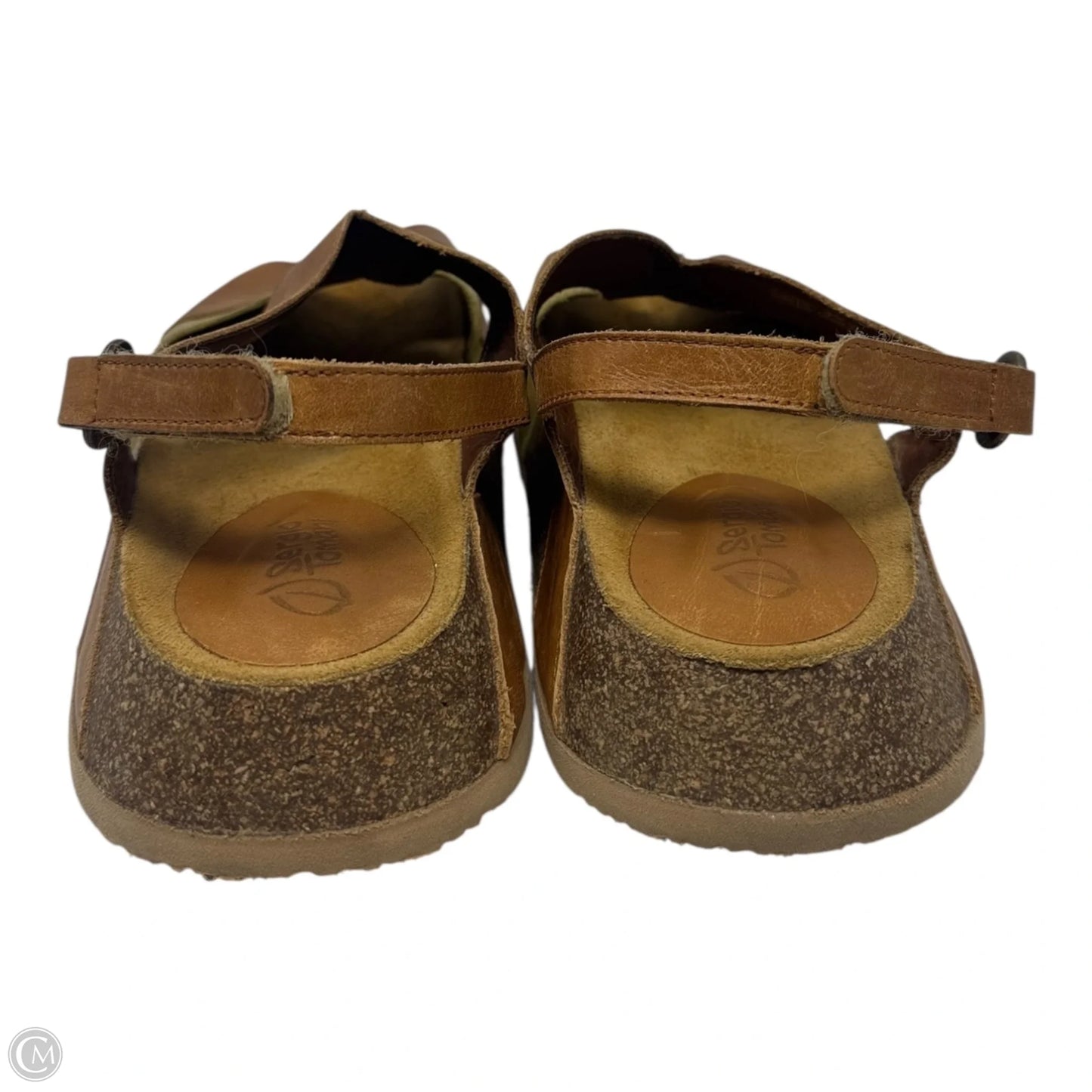 Leather Sandals Platform By Sergio Tomani In Brown, Size: 9
