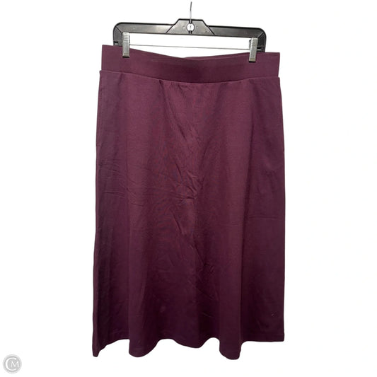 Skirt Midi By Lands End In Maroon, Size: M