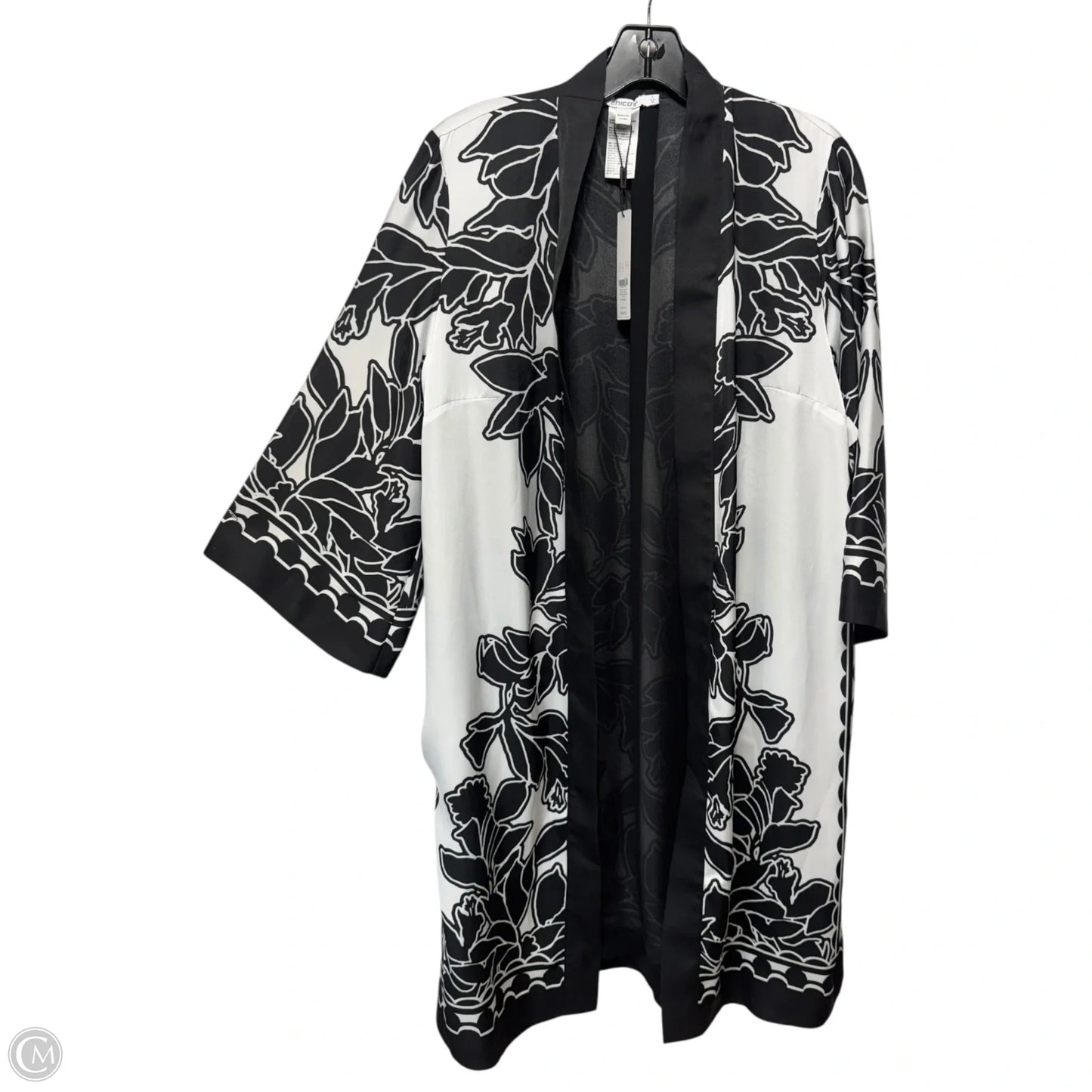 Kimono By Chicos In Floral Print, Size: M