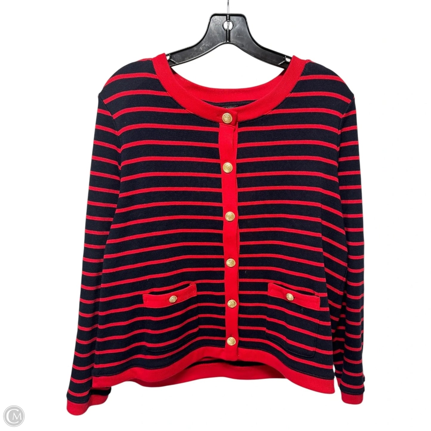 Sweater By Talbots In Striped Pattern, Size: Xlp