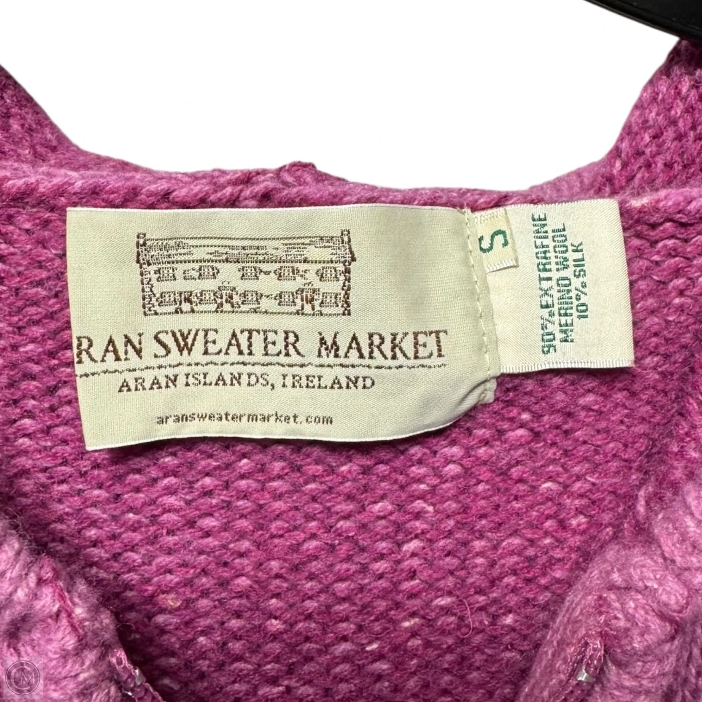 Wool & Silk Sweater Hooded By Aran In Purple, Size: S