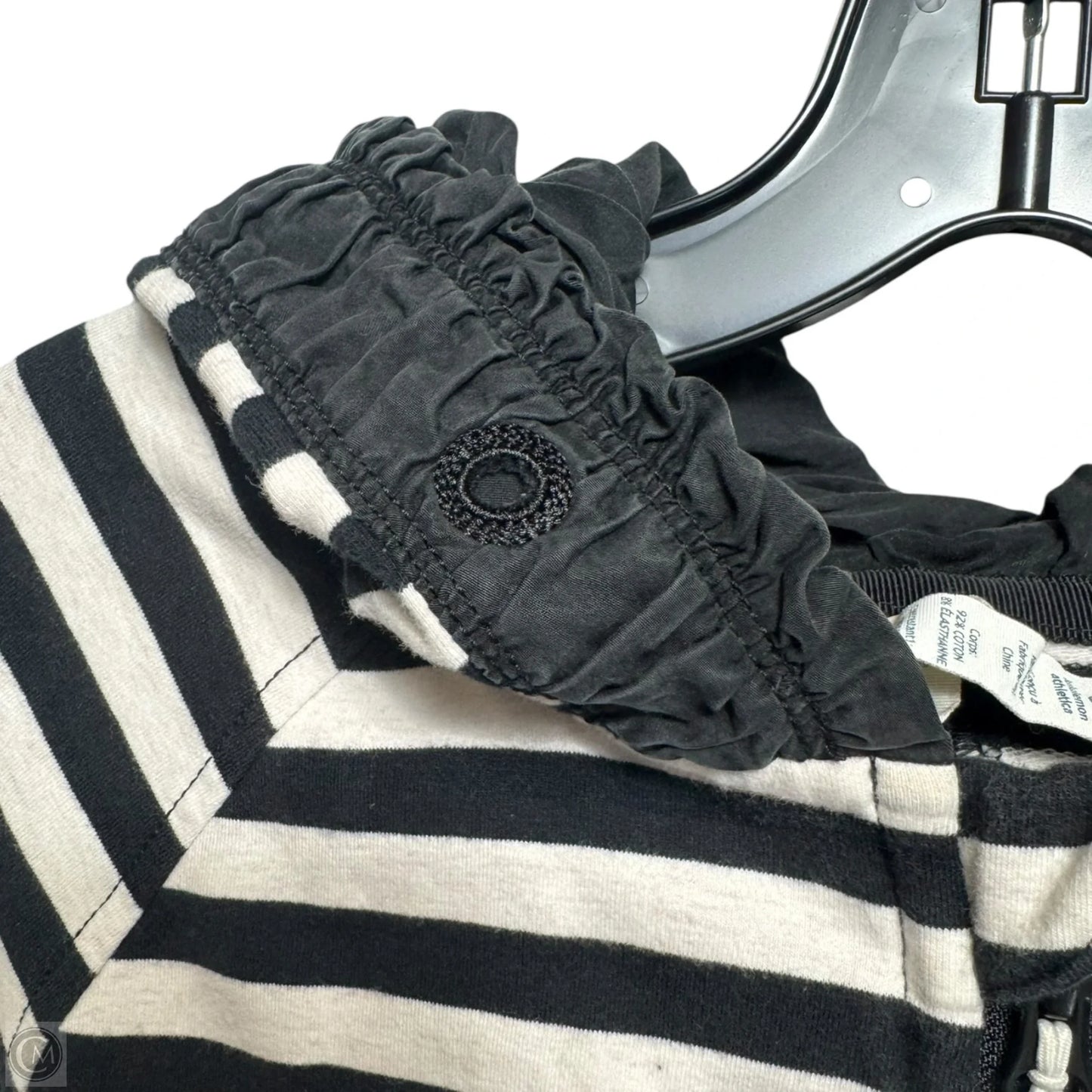 Athletic Jacket By Lululemon In Striped Pattern, Size: 10