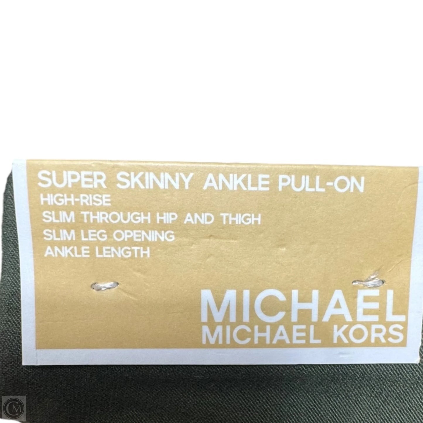 Supper Skinny Ankle Pull-On Pants Dress By Michael By Michael Kors In Green, Size: L