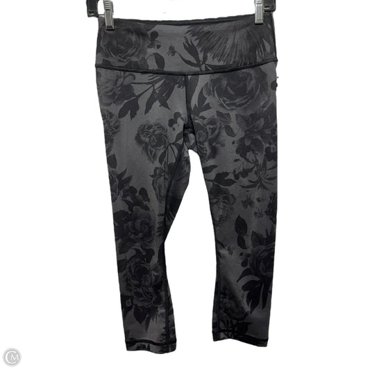 Athletic Capris By Lululemon In Floral Print, Size: 6