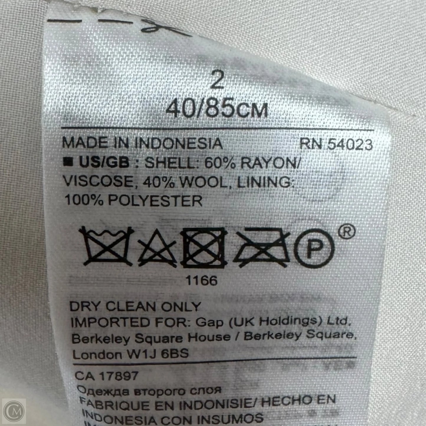 Coat Wool By Banana Republic In Cream, Size: 2