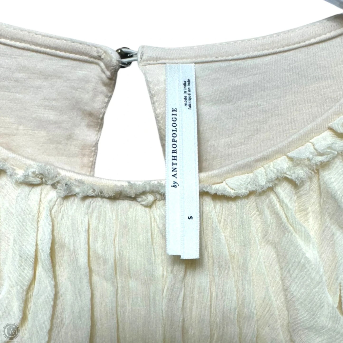 Flutter-Sleeve Swing Tee By Anthropologie In Cream, Size: S