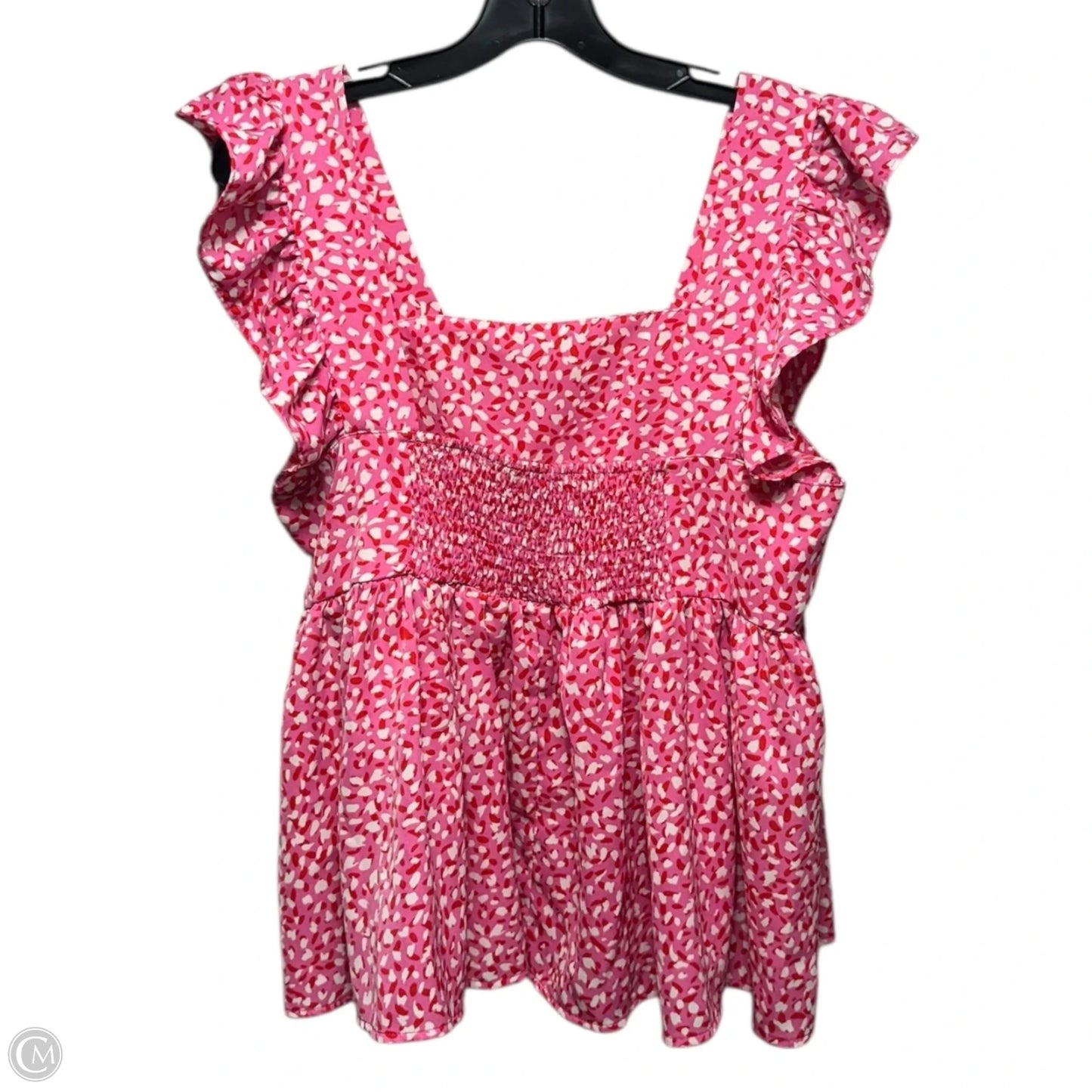 Top Short Sleeve By Thml In Pink, Size: L