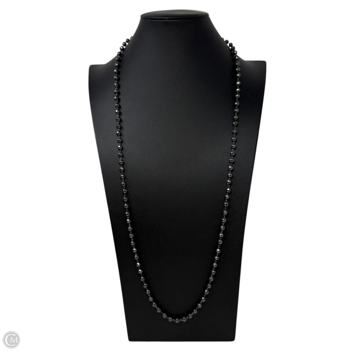 Sterling Silver & Faceted Marcasite Beaded Necklace