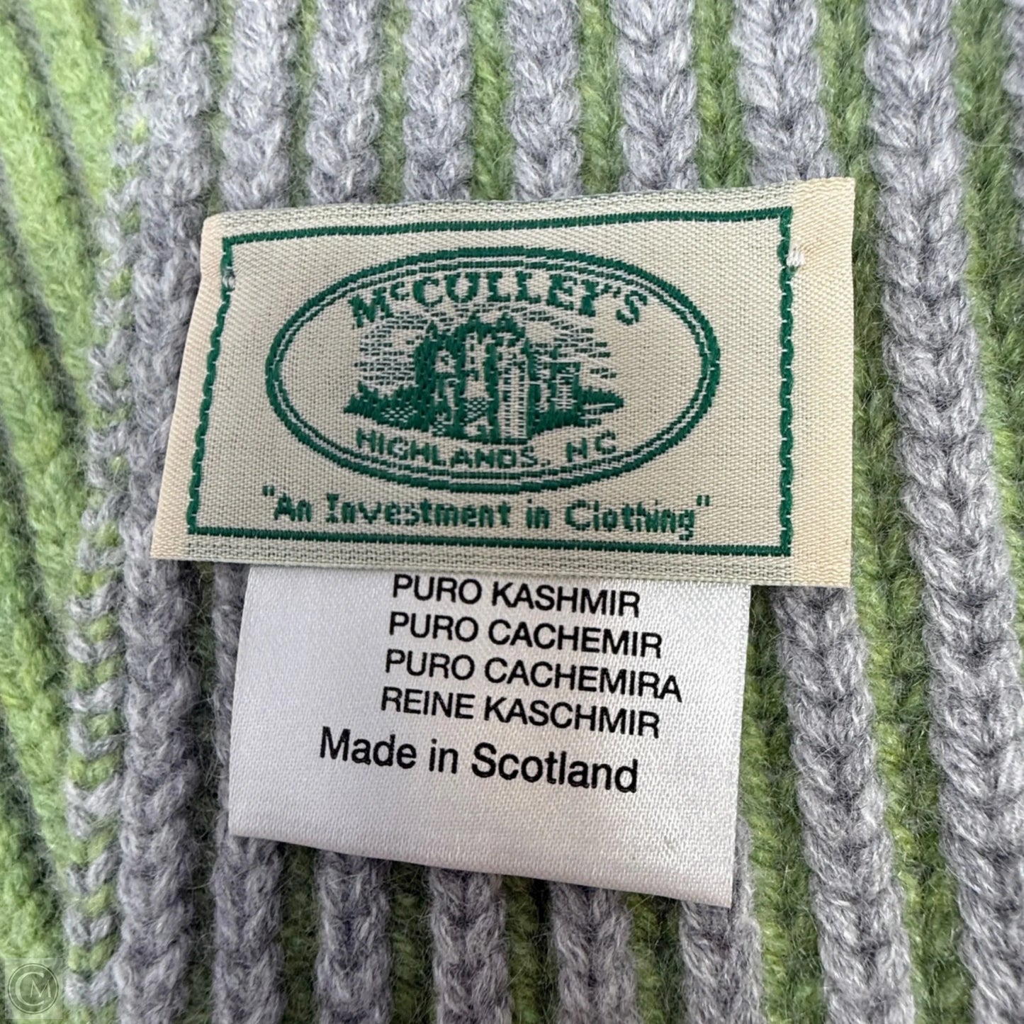 Classic Ribbed Cashmere Scarf By McCulleys