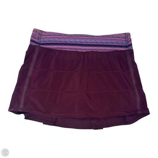 Athletic Skort By Lululemon In Maroon, Size: 8
