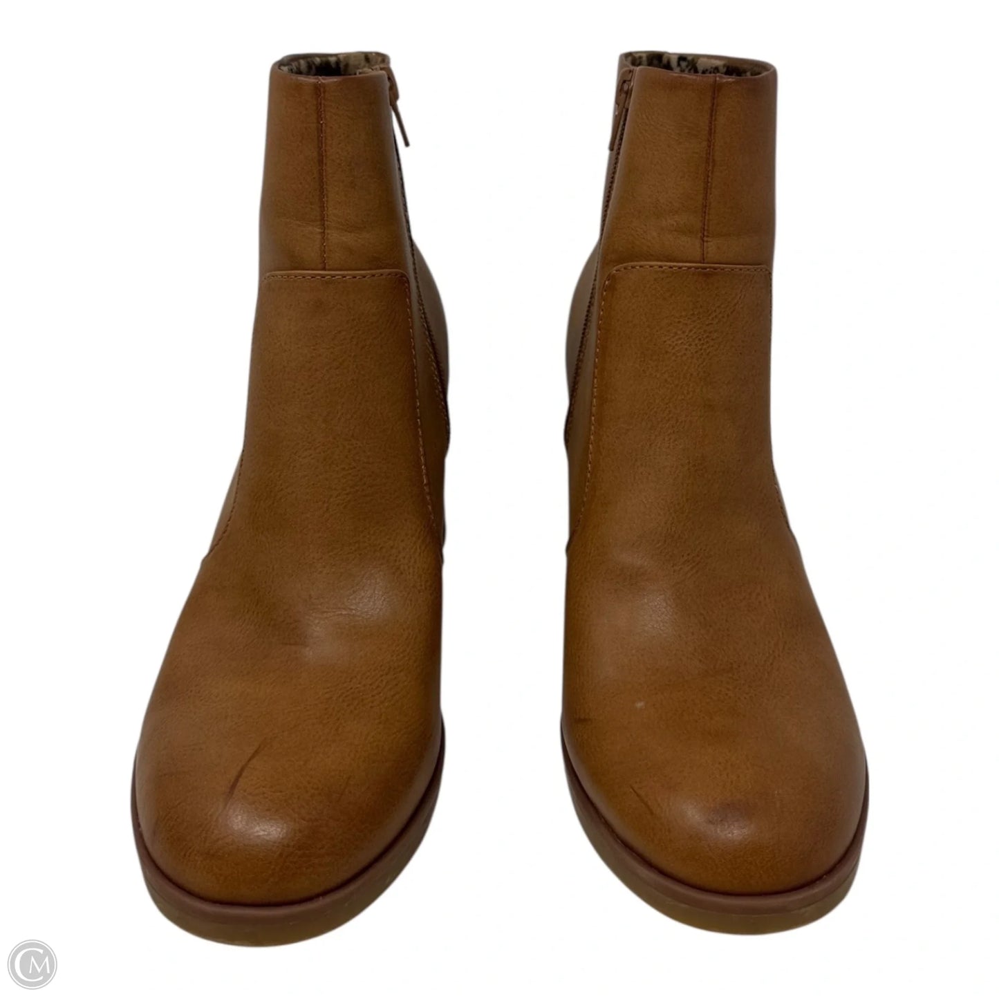 Boots Ankle Heels By Korks In Tan, Size: 9.5