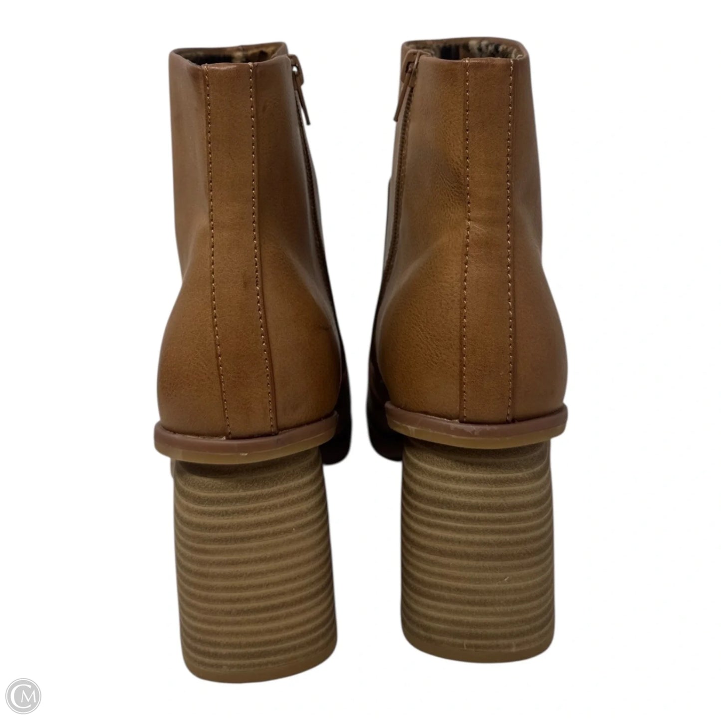 Boots Ankle Heels By Korks In Tan, Size: 9.5